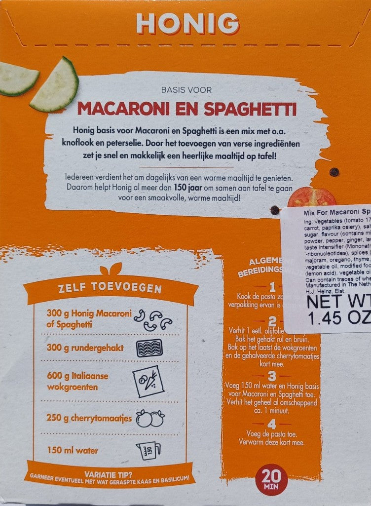 Honig basis voor macaroni en spaghetti, 41 gr