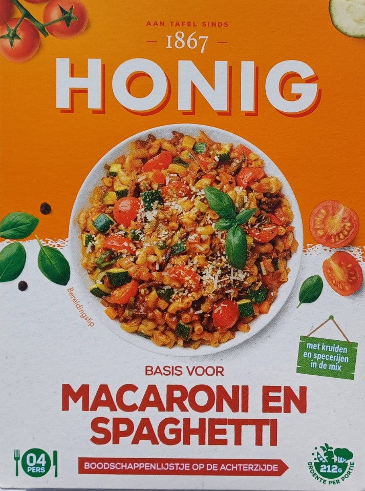 Honig basis voor macaroni en spaghetti, 41 gr