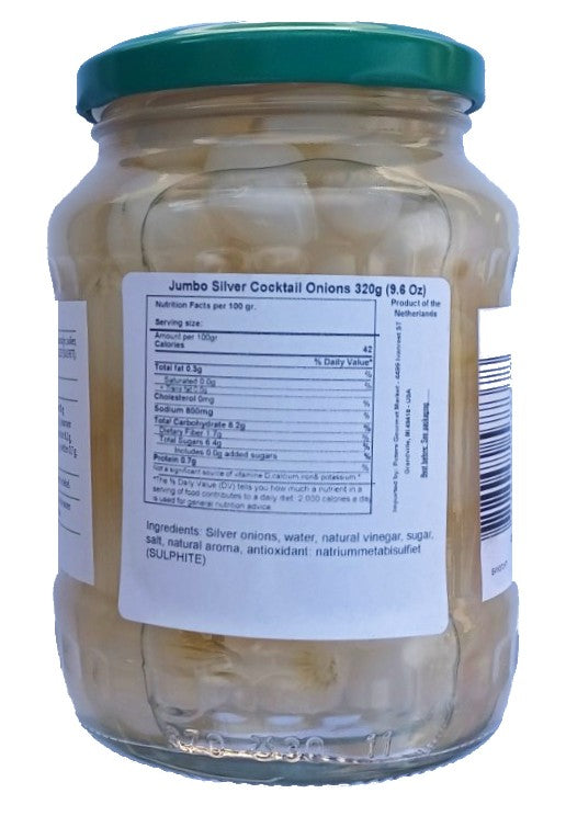 Jumbo zilveruitjes zoetzuur, glazen potje 320 gr