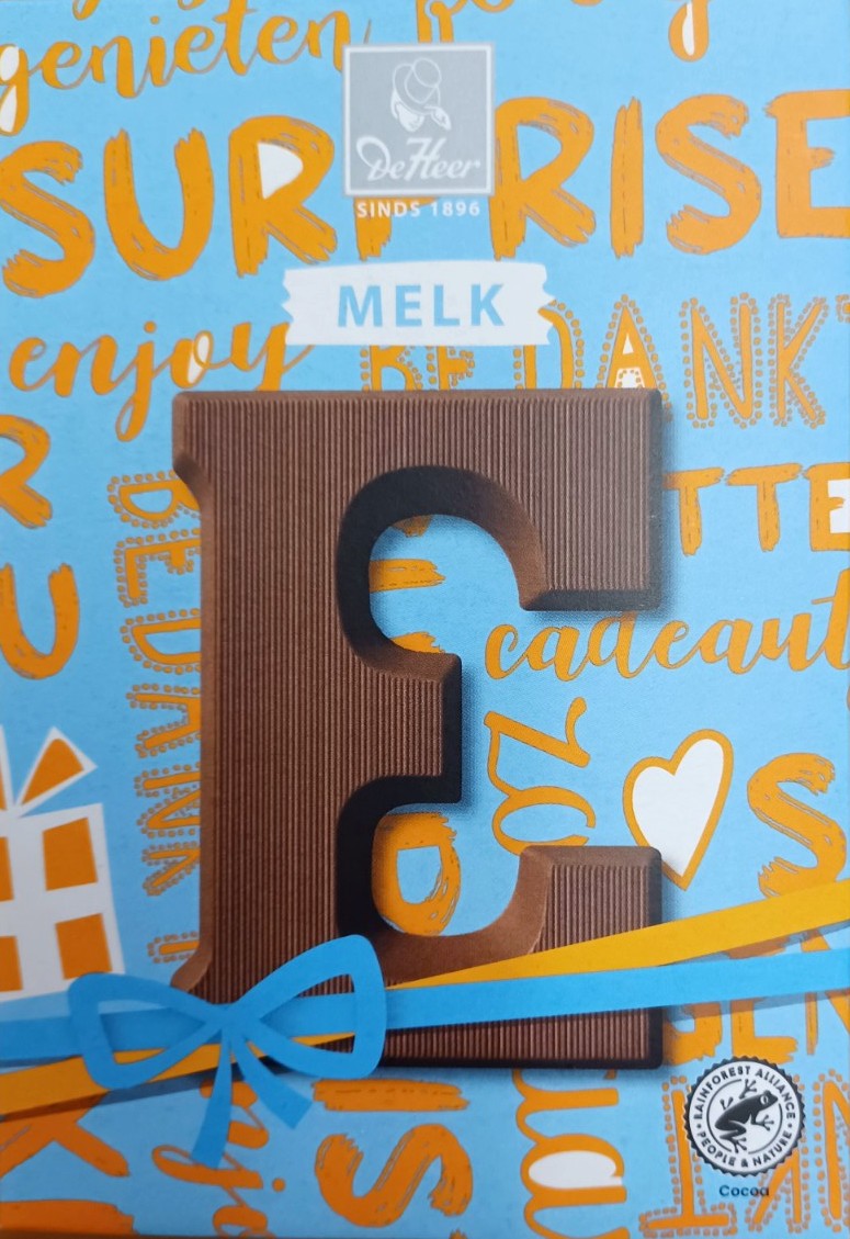 Chocoladeletter melk E, 65 gr