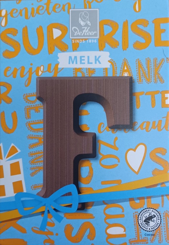 Chocoladeletter melk F, 65 gr