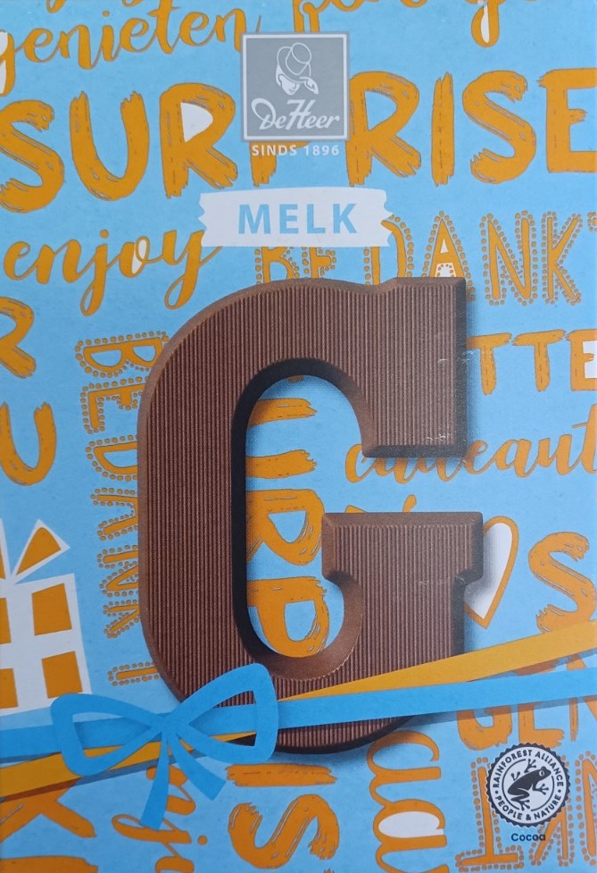 Chocoladeletter melk G, 65 gr