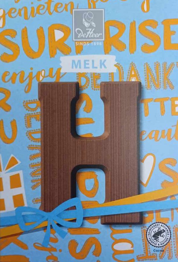 Chocoladeletter melk H, 65 gr