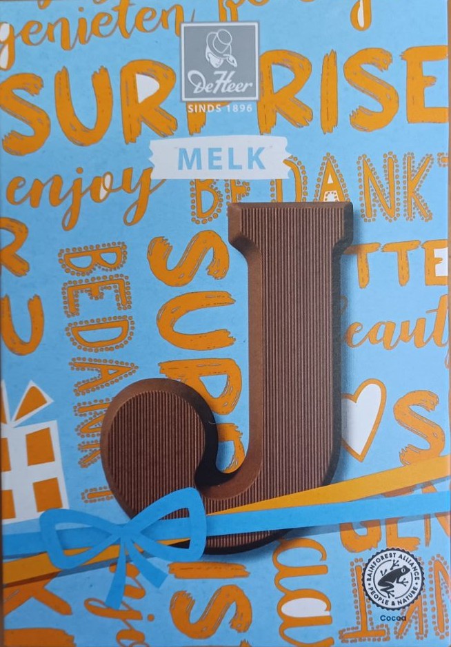 Chocoladeletter melk J, 65 gr