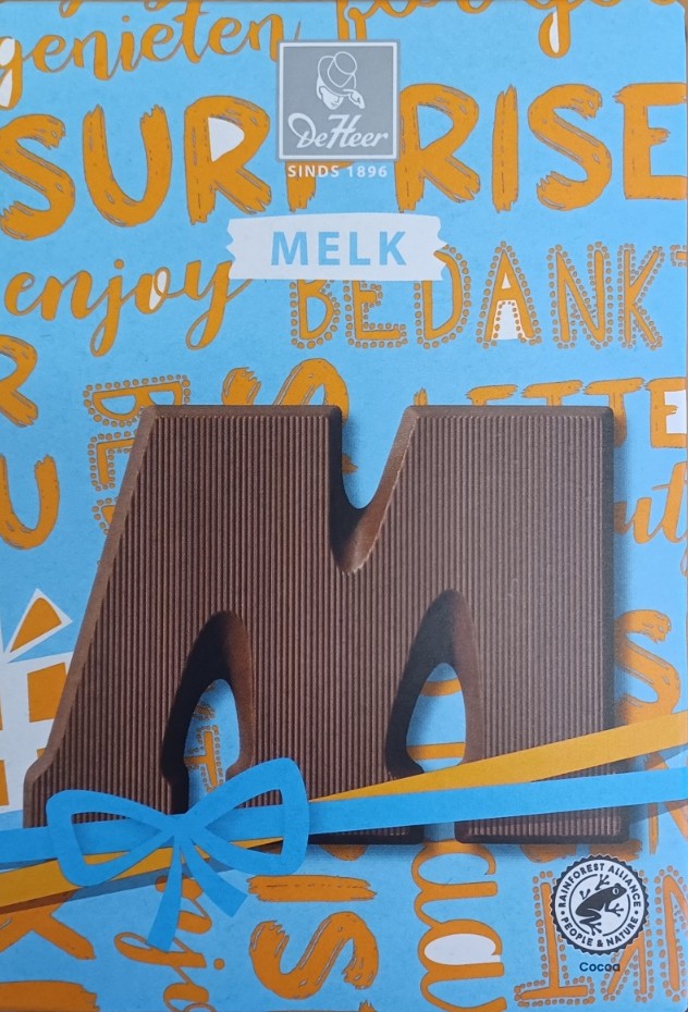 Chocoladeletter melk M, 65 gr