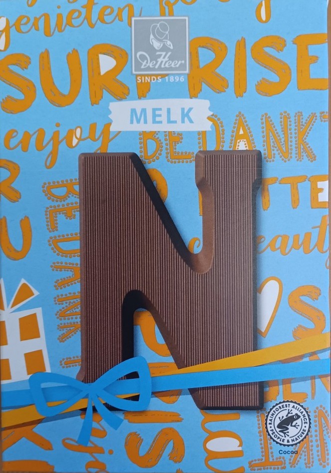 Chocoladeletter melk N, 65 gr