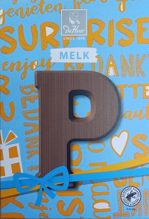 Chocoladeletter melk P, 65 gr