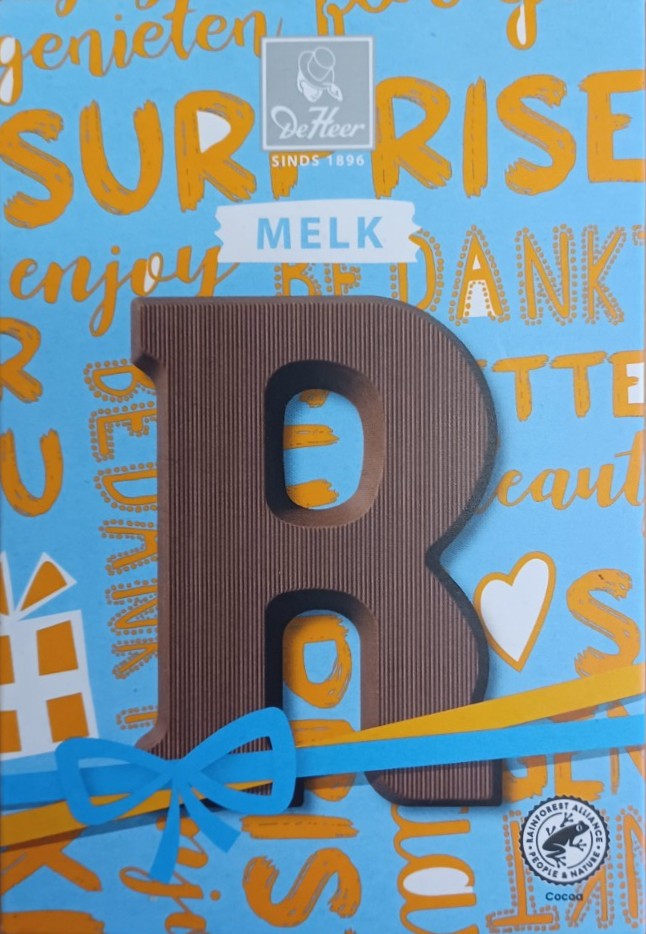 Chocoladeletter melk R, 65 gr