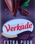Verkade chocoladereep extra puur, 111 gr. OUT OF STOCK, EXPECTED BACK MARCH 6