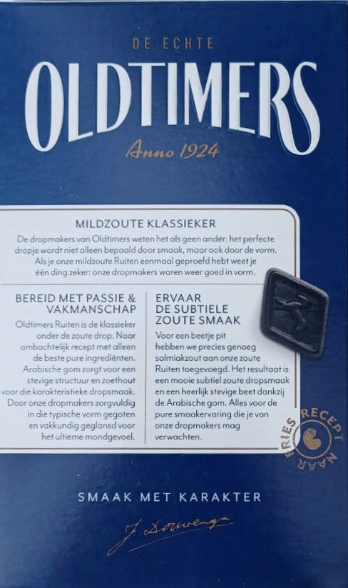 Oldtimers zoute ruiten, doosje 235 gr