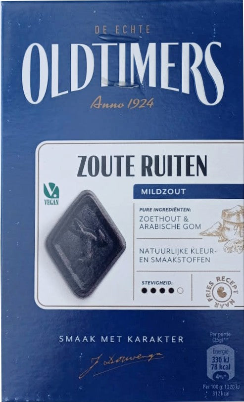 Oldtimers zoute ruiten, doosje 235 gr